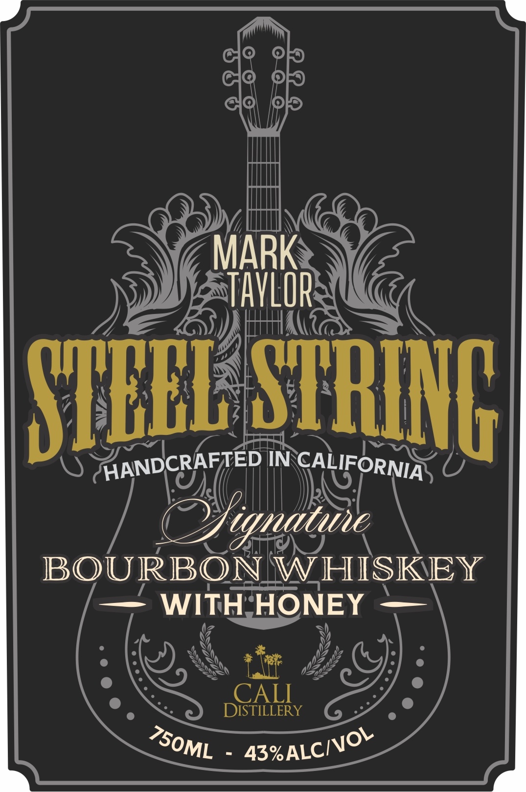 Steel String Whiskey label