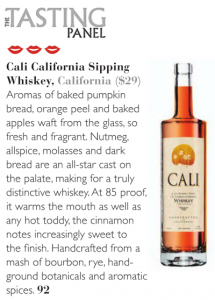Tasting Panel review of CALI Whiskey